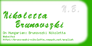 nikoletta brunovszki business card